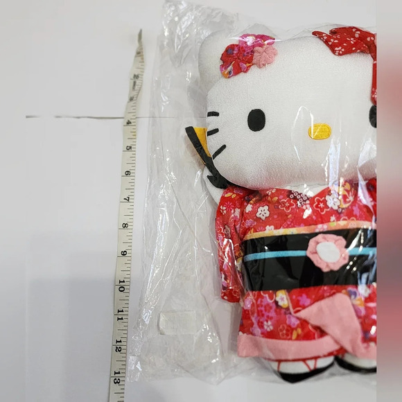 NWT, Hello Kitty, Red Plush Toy Chirimen Japanese Doll Girlhoodcore Stuff Toy - Picture 5 of 11